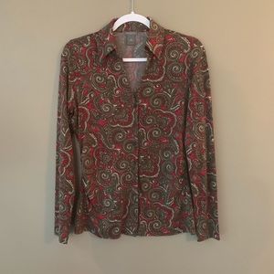 3 for $20 Ann Taylor Red and brown blouse